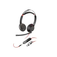 HP Poly 8X231AA Blackwire 5220 3,5 mm USB-C USB-A fejhallgató mikrofon fekete vezetékes