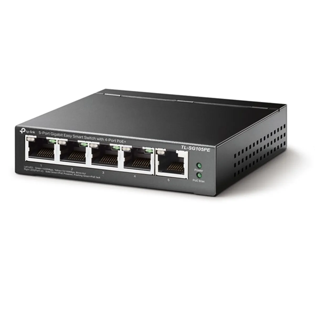 TP-LINK TL-SG105PE 5-portos Gigabit Easy Smart Switch 4 PoE port 65 W Webes kezelőfelület VLAN 32 #1