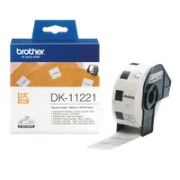 Brother DK11221 Címkéző szalag 23x23 mm fehér alapon fekete, elővágott, 1000 db tekercsenként #2