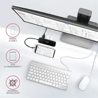 AXAGON HMC-6GL 6 az 1-ben USB-C dokkoló 3x USB 3.2 Gen1 HDMI 4K30 RJ-45 Gigabit PD #6