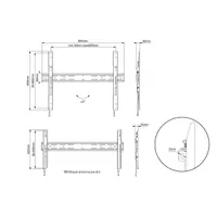 MULTIBRACKETS 7350105210518 M univerzális fali konzol fix XL 42"-90", fekete, VESA 100x100-800x600, 35 mm #9