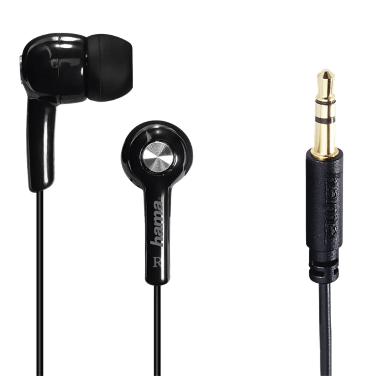 HAMA 00184131 INEAR EP fülhallgató 10 mm hangszóró 20-20000 Hz 32 Ohm 96 dB 136 mW 1,2 m kábel 3,5 mm sztereó jack fekete #1