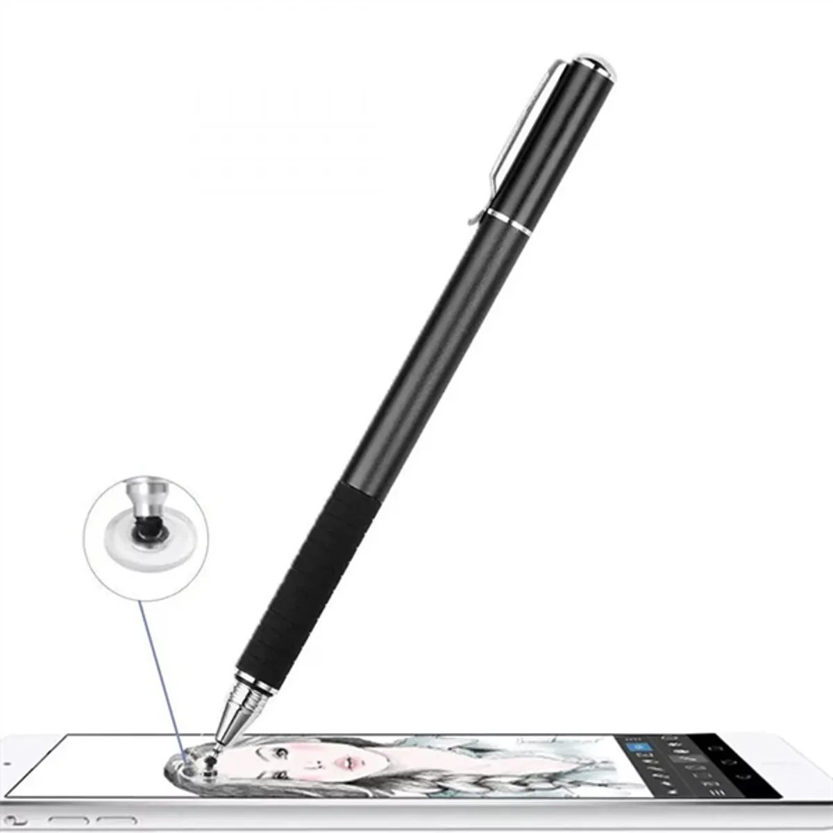 TECH-PROTECT FN0504 Stylus érintőceruza fekete vékony hegye állítható szög #3