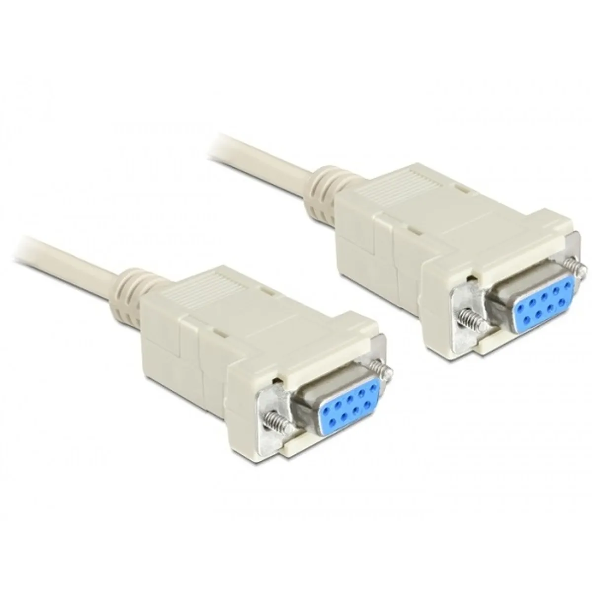 DELOCK 84077 soros RS-232 9 pin anya-anya Null modem kábel 28 AWG 1,8 m #1