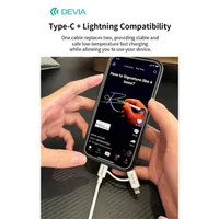 Devia ST121485 Smart Series 60W 27W PD Type-C Type-C Lightning 1,2m fehér #3