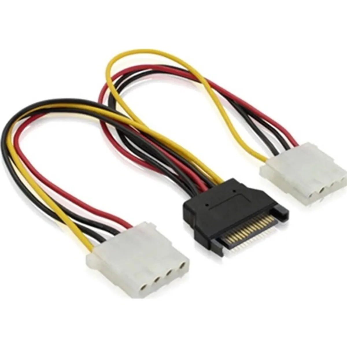 BLACKBIRD BH1503 Tápkábel Molex 4-pin férfi csatlakozó SATA 15-pin női és 4-pin női 15 cm #1