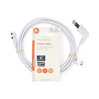 NEDIS CEGL11055WT20 tápkábel földelés nélküli euro dugó IEC-320-C7 2m fehér #3