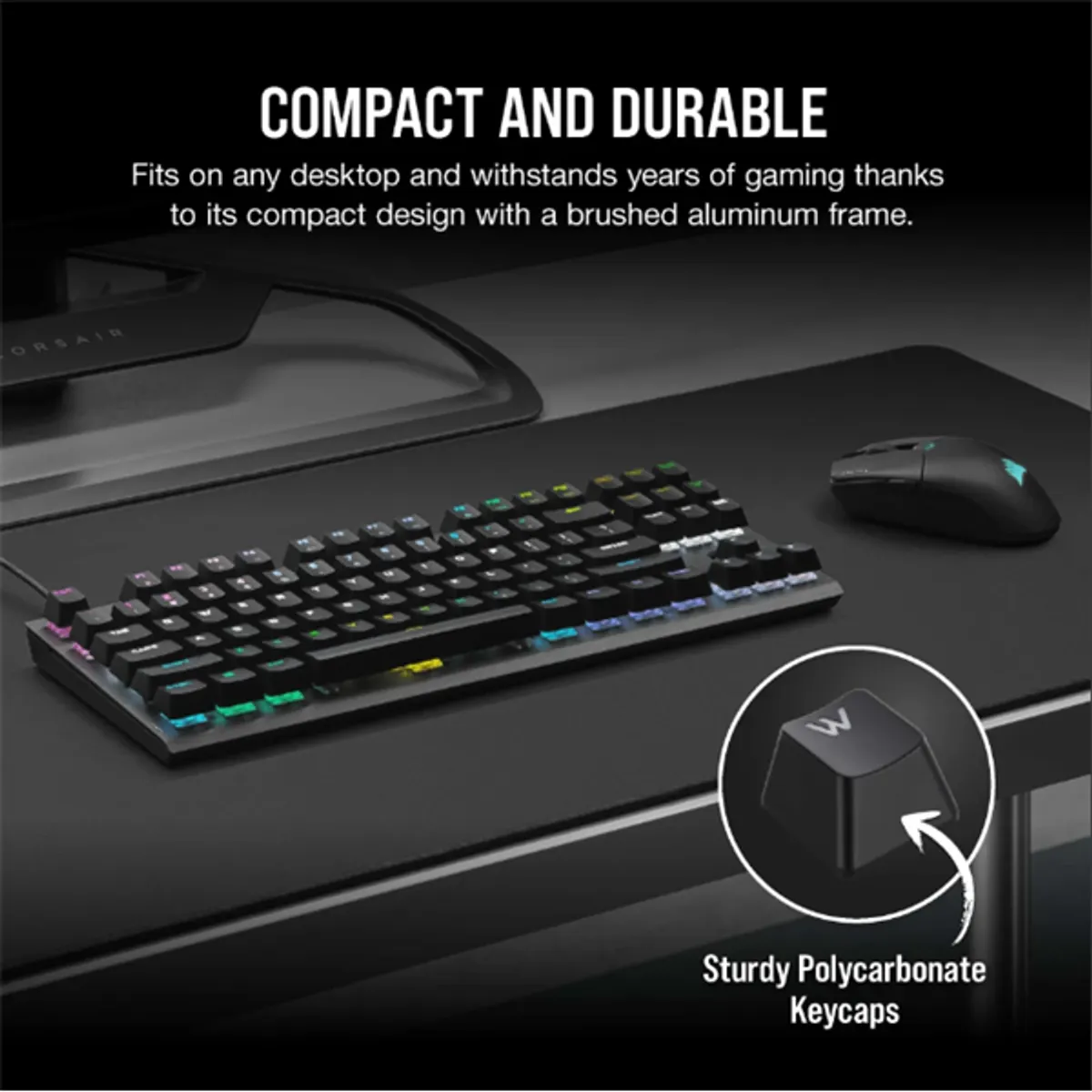Corsair CH-911D01A-NA K60 Pro TKL RGB OPX optikai-mechanikus billentyűzet alumínium keret USB-A #4