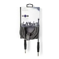 Nedis COTH23020GY50 félprofi audio kábel, 2 x 6,35mm sztereo jack dugó, 5m, rugalmas #3