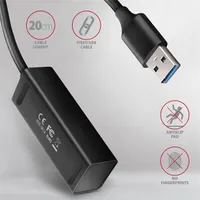 AXAGON HUE-M1A 4-portos USB 3.2 Gen 1 hub alumínium ház #4