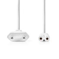 Nedis CEGL11040WT50 táp kábel IEC-320-C7 2 x 0,75 mm2 5 m fehér #2