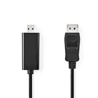 NEDIS CCGL37100BK10 DisplayPort-HDMI kábel 1 m DP 1.2 fekete