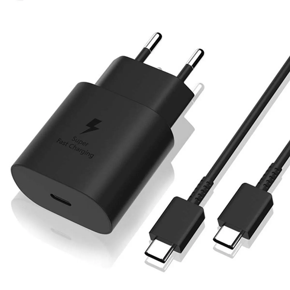 Blackbird BH1497 töltő 25W PD USB-C és USB-C adatkábel 1m fekete #1
