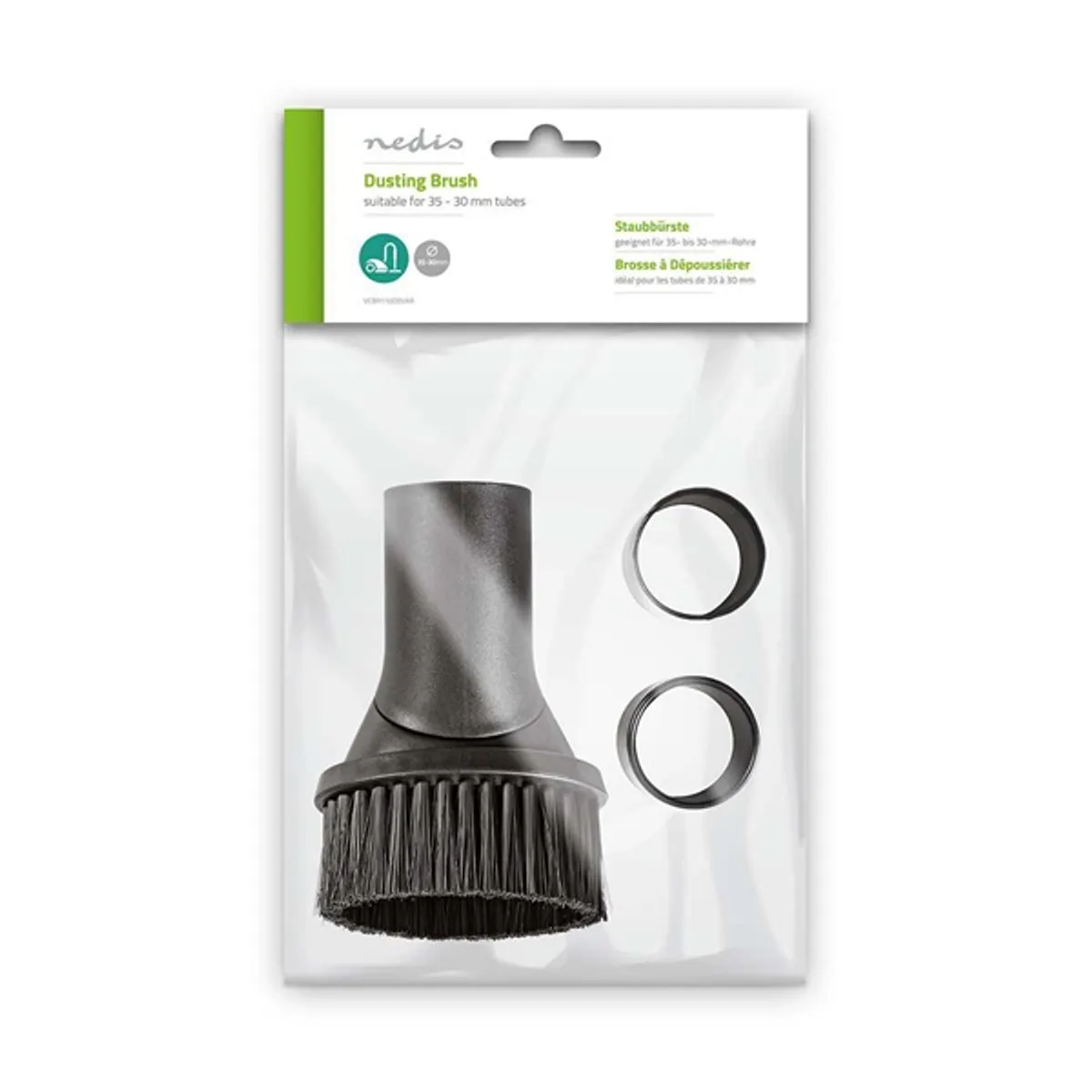 Nedis VCBR110DBVAR porkefe 30-32-35 mm univerzális műanyag sörte adaptergyűrűkkel #2