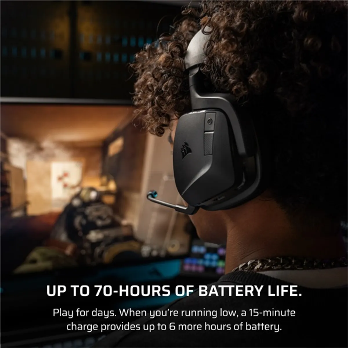 Corsair CA-9011379-WW VOID wireless v2 gaming fejhallgató Dolby Atmos karbon #4