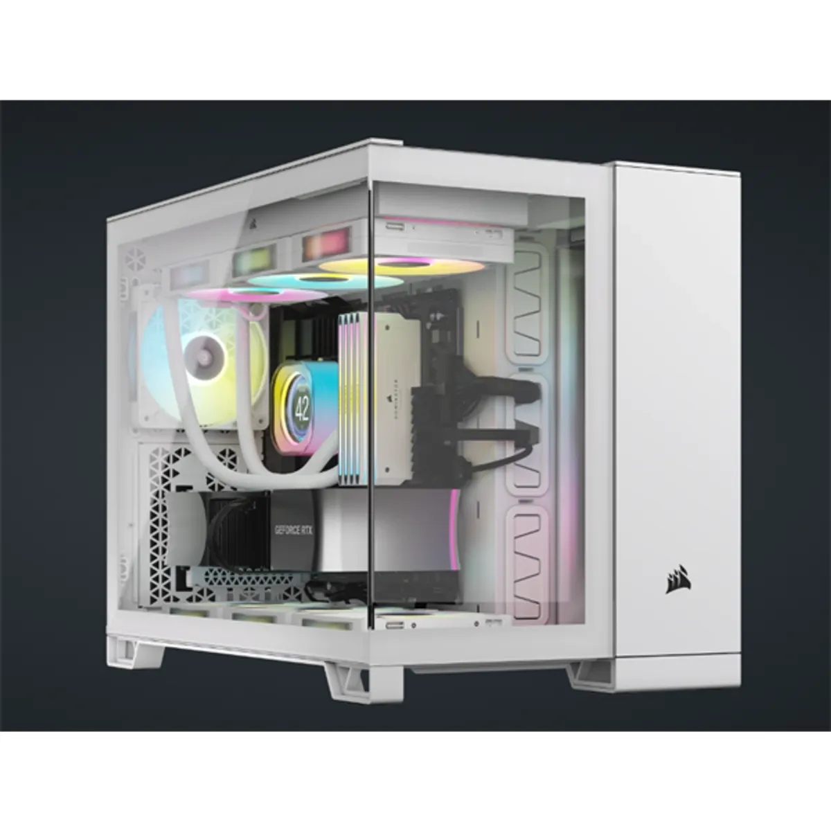 CORSAIR CC-9011266-WW 2500X Micro-ATX edzett üveg fehér #1