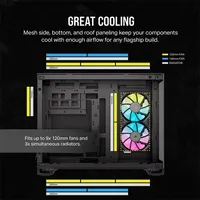 CORSAIR CC-9011267-WW 2500X iCUE link micro-atx duálkamrás edzett üveg fekete táp nélküli #4