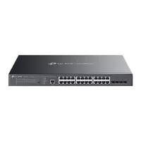 TP-LINK SG3428XMPP Omada 24-port Gigabit kapcsoló 4x 10GE SFP 24 PoE portok 500 W keretbe szerelhető 1U