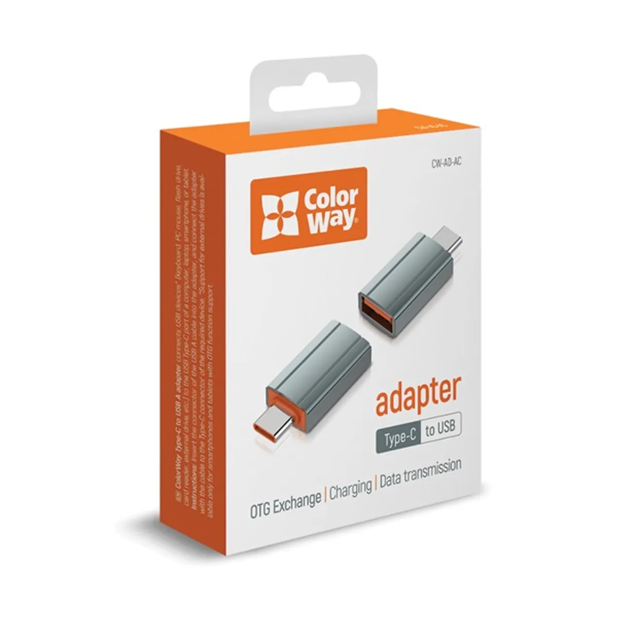 COLORWAY CW-AD-AC usb-a to usb-c adapter 3 a usb 2.0 alumínium #1
