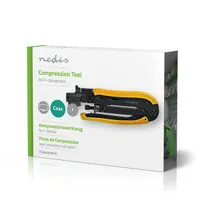 NEDIS CSGG49530YE krimpelő fogó állítható f-csavarfej csúszásgátló fogantyú RG58 RG59 RG6 RG7 RG11 #6