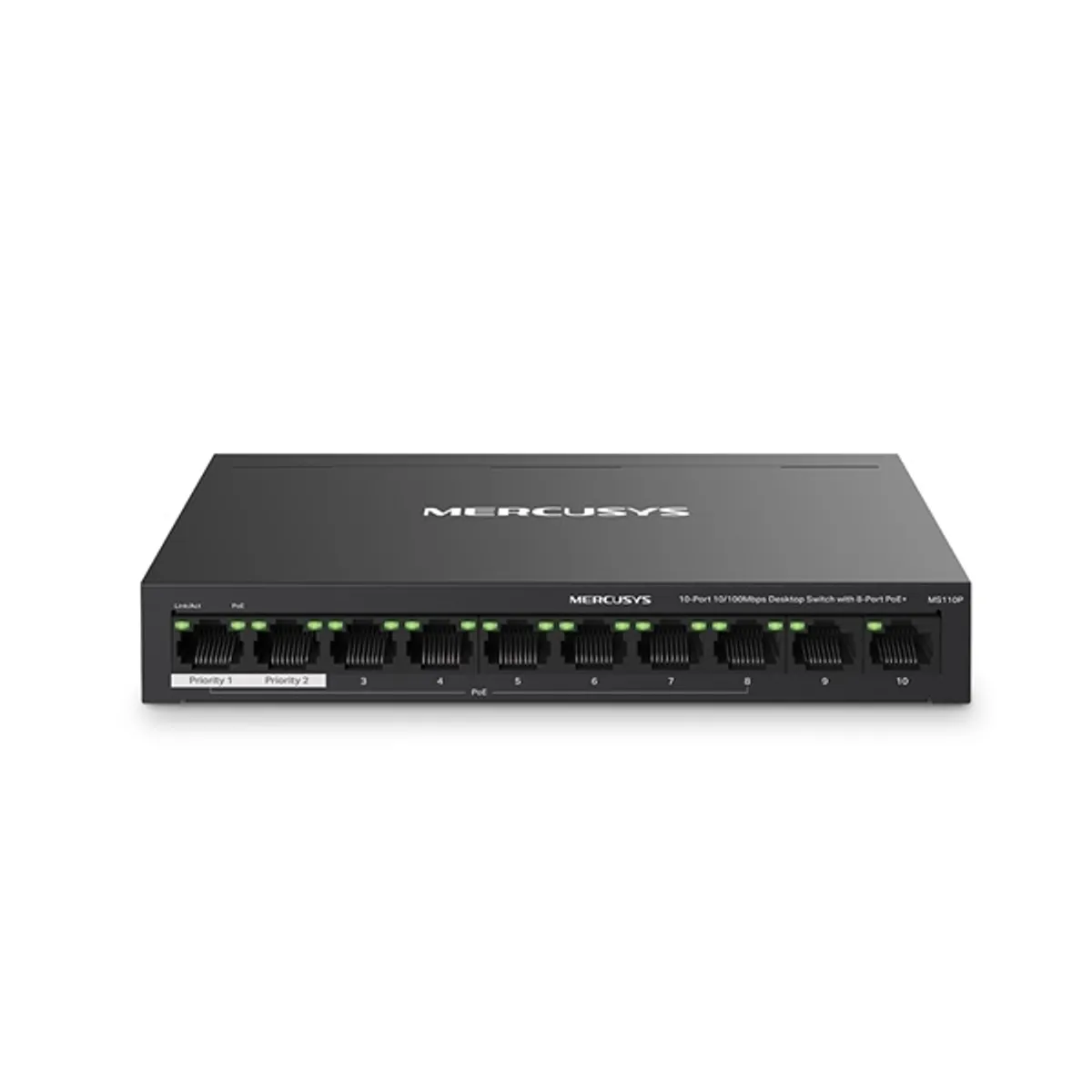 TP-LINK MS110P 10-portos 10-100Mbps asztali kapcsoló 8 PoE porttal 65W PoE keret #1