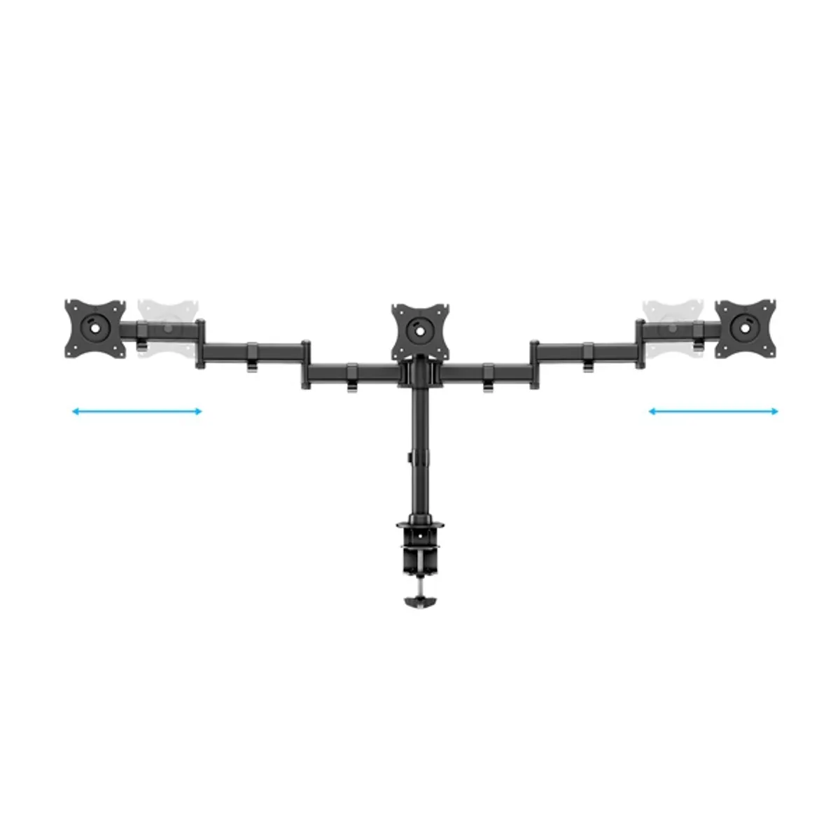 Multibrackets 7350073733385 Deskmount Basic Triple Dönthető forgatható VESA 75x75 100x100 fekete 7,5 kg #8