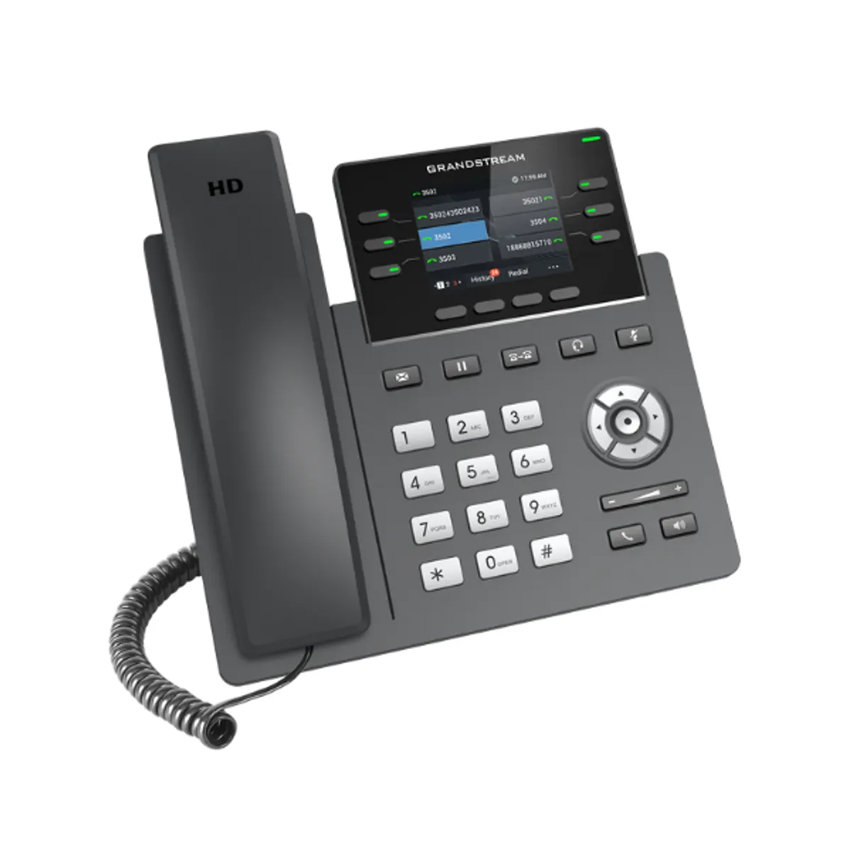 GRANDSTREAM GRP2613 IP telefon 6 vonal 3 SIP fiók 2,8" TFT 320x240 PoE HD kézibeszélő RJ9 EHS magyar menü konferencia 3 résztvevős #1