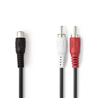 Nedis CAGB24020BK02 sztereo audio kábel 1x RCA aljzat - 2x RCA dugó 0,20m #2
