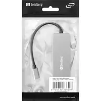 SANDBERG 336-99 USB-C 5in1 Travel Dock Saver HDMI 4K 30Hz, RJ45, 2x USB 3.0, USB-C PD 100W #3