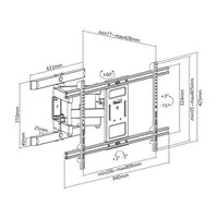SBOX PLB-61486 Fali konzol 43"-90", max 60 kg, VESA 300x200-800x400, tilt 3-15, swivel 60-60 #9