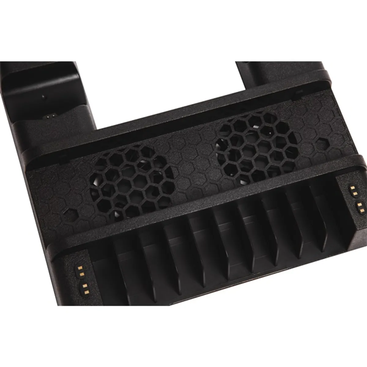FROGGIEX FX-P4-C3-B PS4 hűtő és töltőállomás lemez tartó 2 USB port 2 kontroller töltés LED töltésjelző #1