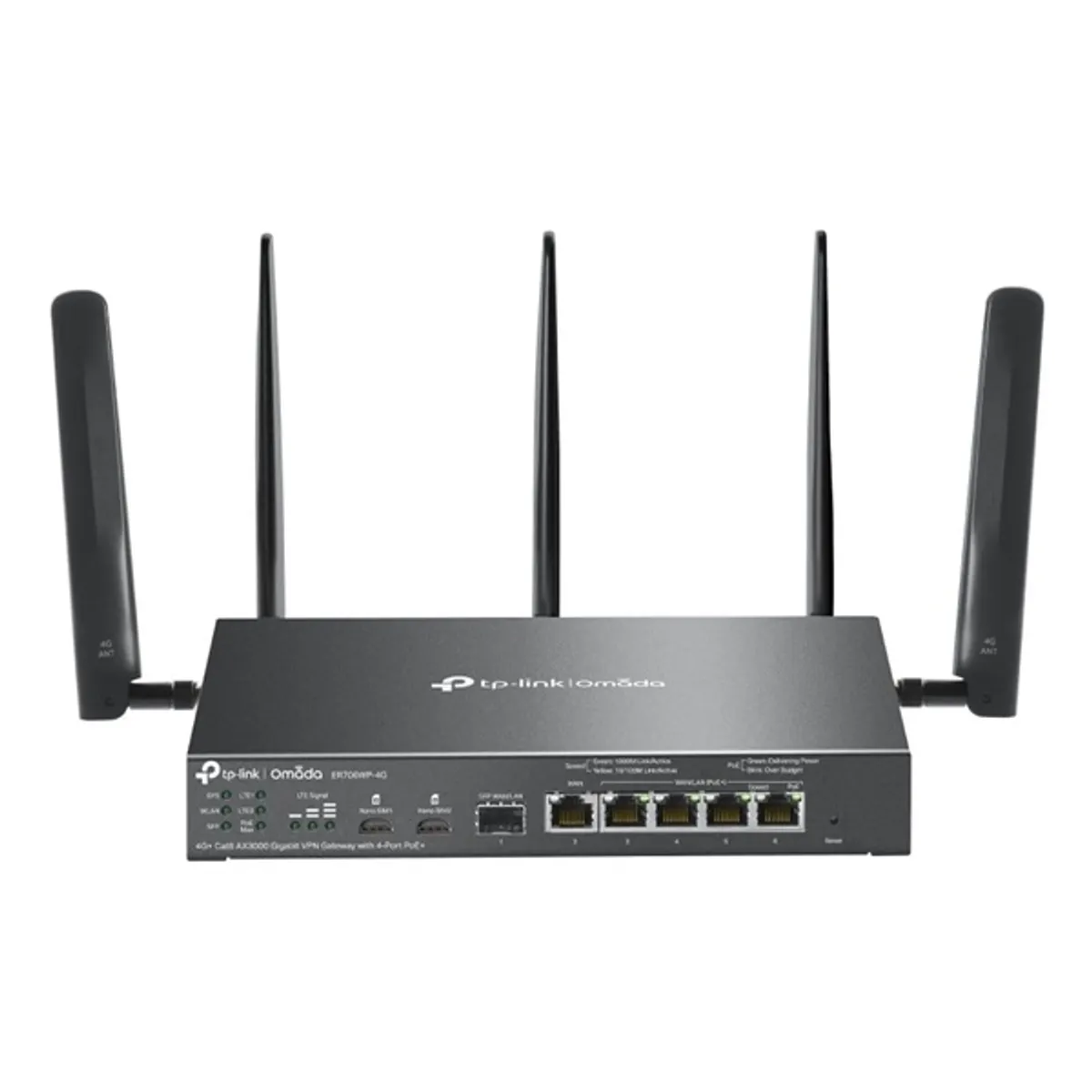 TP-Link ER706WP-4G Omada 4G+ Cat6 AX3000 Gigabit VPN átjáró 4-portos PoE+ #1