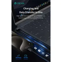 Devia ST108721 Extreme speed PD 240W Type-C Type-C adat és töltőkábel fekete 2 m #2