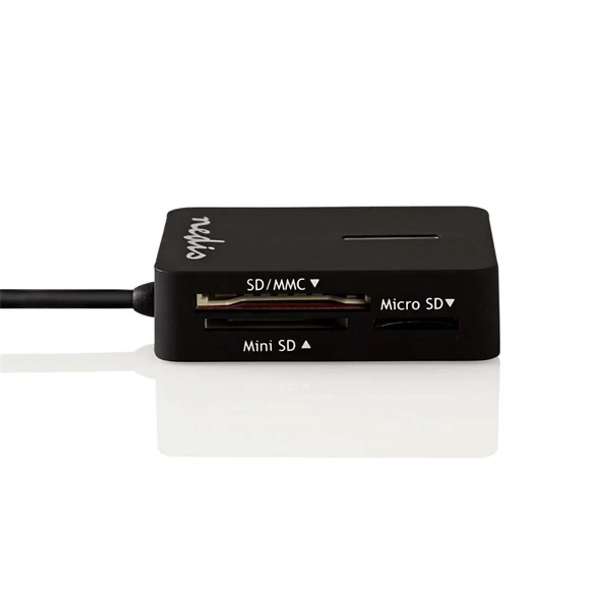 Nedis CRDRU2300BK kártyaolvasó USB 2.0 M2 MS PRO MS DUO Micro SD SD MMC RS-MMC Mini SD plug and play hordozható #2