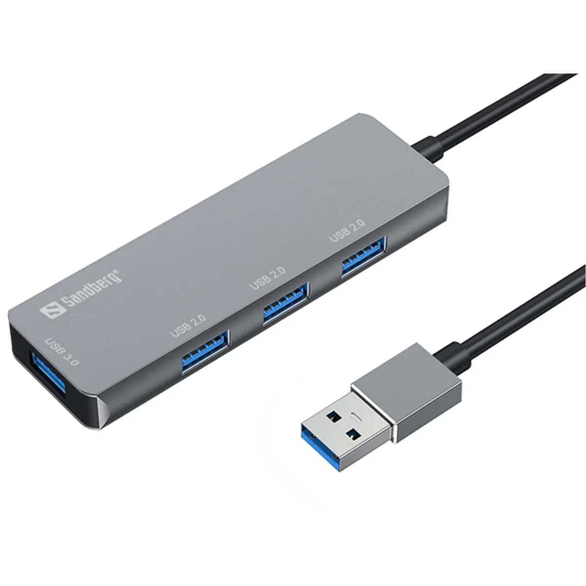 Sandberg 333-67 usb-a hub 4-portos usb 3.0 és usb 2.0 ezüst passzív #1