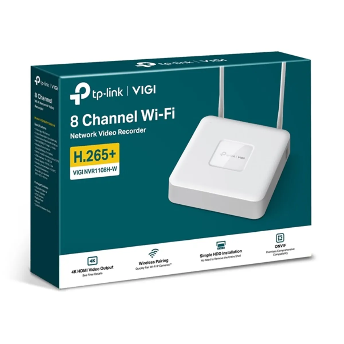 TP-LINK VIGI NVR1108H-W NVR 8 csatornás 4K felbontás HDMI VGA SATA max 10 TB #3