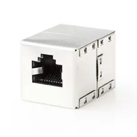 Nedis CCGB89011ME Cat5e és Cat6 RJ45 UTP toldó árnyékolt fém rendkívül lapos 0,3 mm átlátszó PCB lemez két RJ45 aljzat