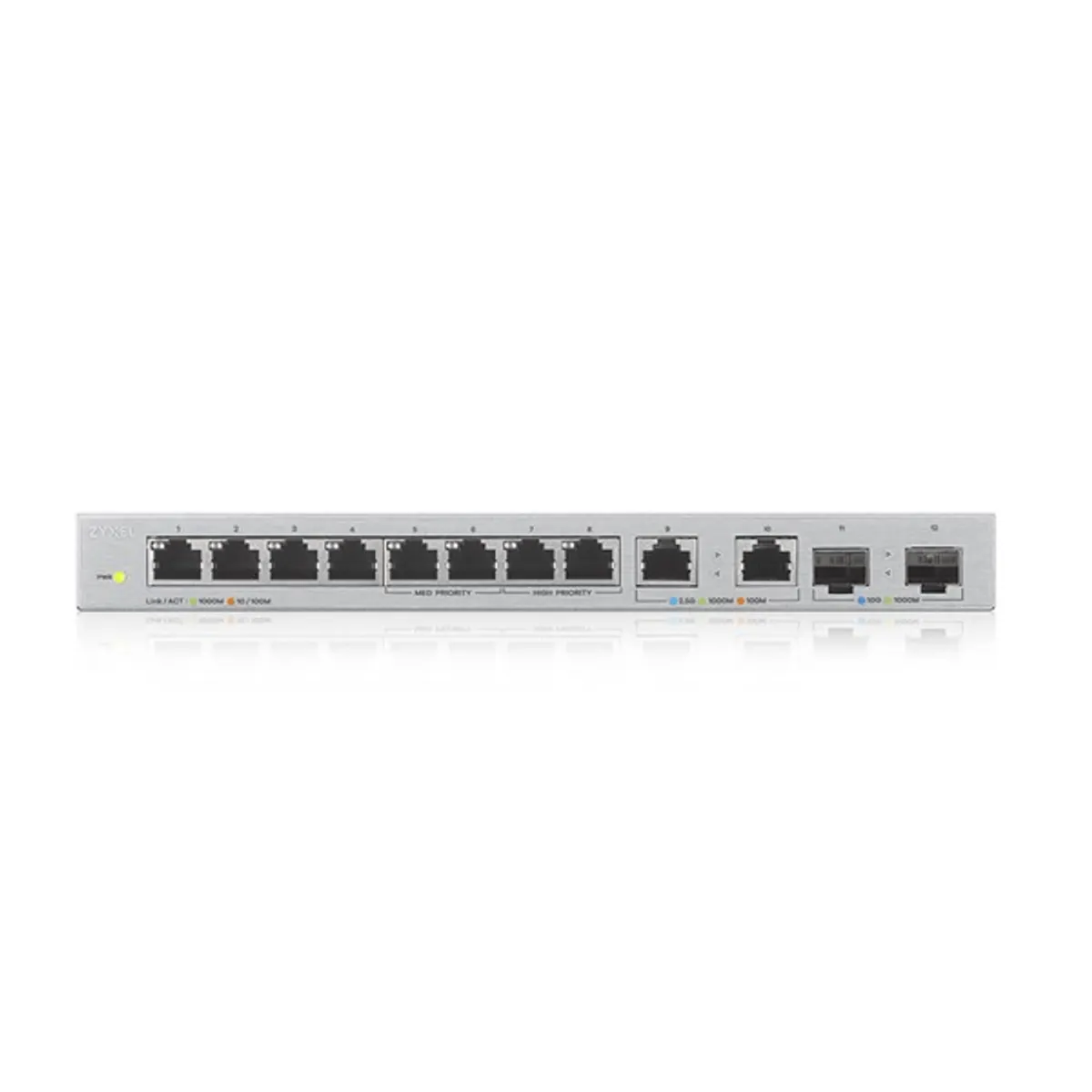 Zyxel XGS1010-12-ZZ0102F XGS1010-12 nem menedzselhető 8x GbE RJ-45 2x 2.5GbE RJ-45 2x SFP #2