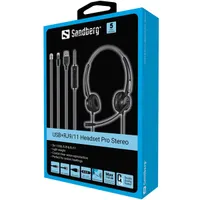 Sandberg 126-30 Fejhallgató pro stereo USB RJ9 RJ11 30 mm driver mikrofon állítható kar #7