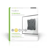 NEDIS TVWM1010BK fali TV-tartó 13-27" 30 kg, faltávolság 20 mm, VESA 50x50 75x75 100x100, acél, fekete #4