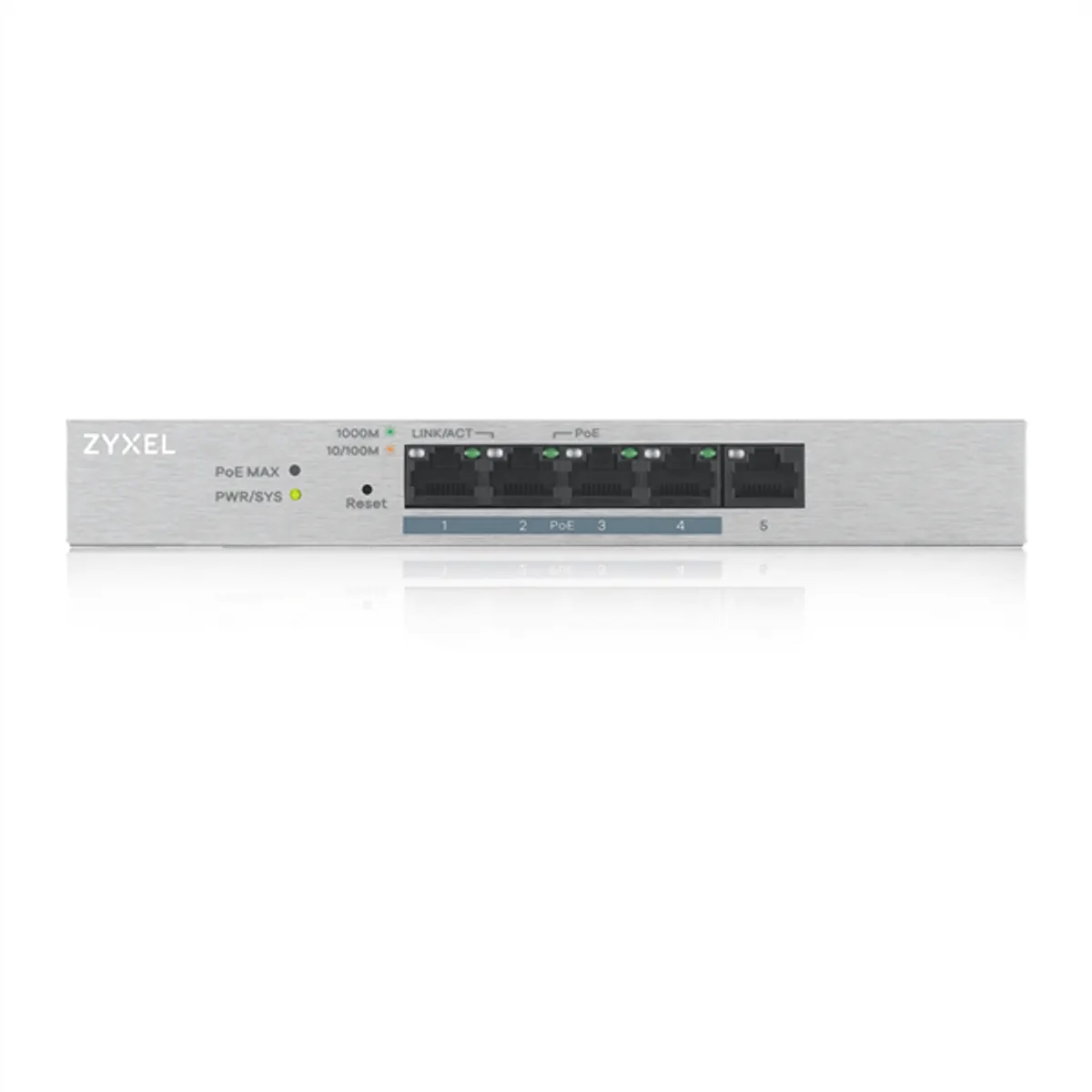 ZYXEL GS1200-5HPV2-EU0101F GS1200-5HPV2 webes felülettel menedzselt PoE+ switch 5 port 1Gb Fiber 60W PoE 10 Gbps #2