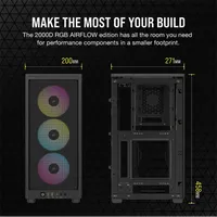CORSAIR CC-9011246-WW 2000D rgb airflow Mini-ITX táp nélküli #7