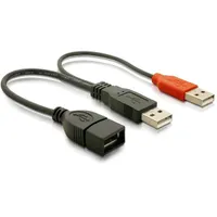 Delock 65306 USB adat- és tápellátású Y-kábel 2x USB-A férfi 1x USB-A nő #1