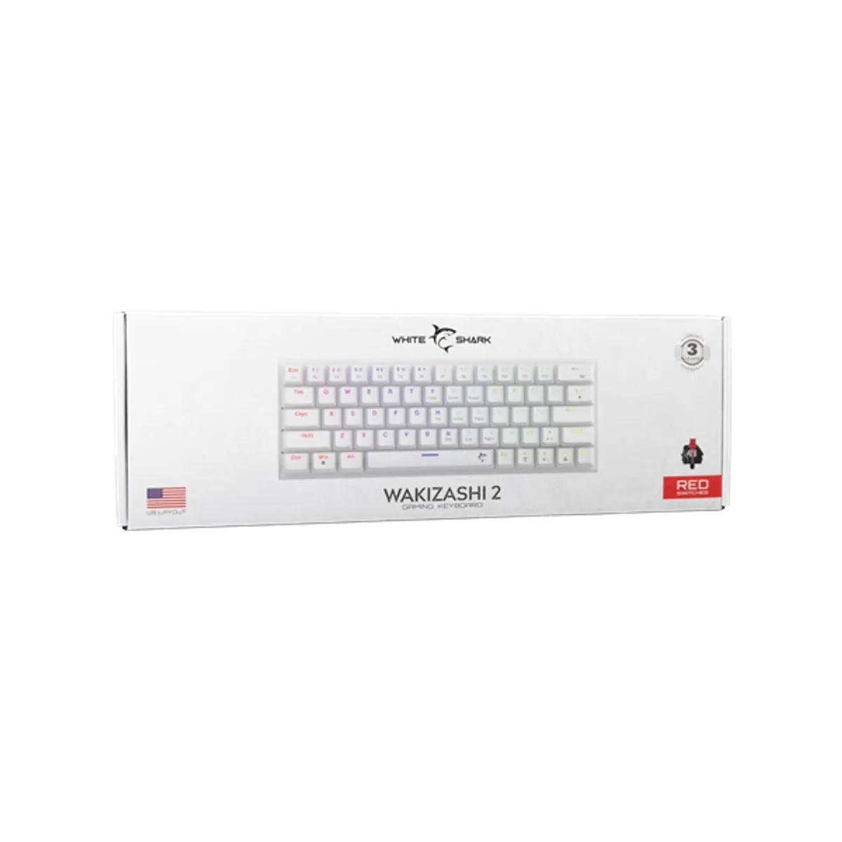 WHITESHARK WS GK-002211V2-W-R-US mechanikus USB 2.0 vezetékes US kiosztás háttérvilágítás #8