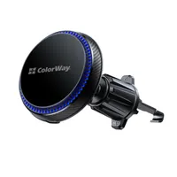 COLORWAY CW-CHMW041Q-BK autós vezeték nélküli töltő és tartó MagSafe 360 fokos 15W fekete