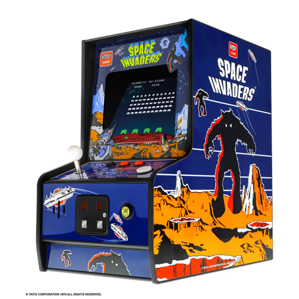 MY ARCADE DGUNL-3279 Space Invaders Micro Player 6.75" kijelző micro USB vagy 4x AA tápellátás 3,5 mm fejhallgató-csatlakozó hangerő-szabályzó #5