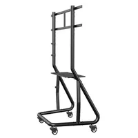 TECHLY ICA-TR38 gurulós padlóállvány 60"-105" TV-hez, max 100 kg, VESA 1000x600, belső kábelkezelés, polc 280x634 mm, 4 kerék, fekete #4