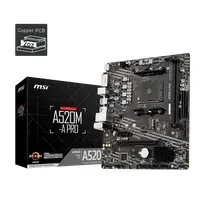 MSI PCC A520M-A PRO am4 mATX alaplap 32 GB DDR4 3200 MHz PCIe 3.0 x16 HDMI DVI LAN 1 Gbps RAID