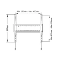 MULTIBRACKETS 7350073731091 Fix fali konzol M Universal Fixed Wallmount SD MAX 800x600 60-110" Fekete 125 kg #9