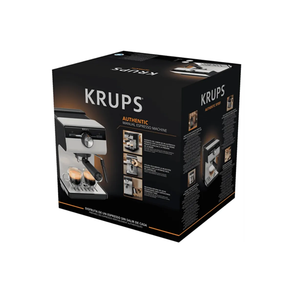 KRUPS XP381B10 karos kávéfőző 15 bar, 2 l víztartály, beépített bojler, gőzölő cső, 2 csésze, elektronikus hőmérséklet-szabályozás #5